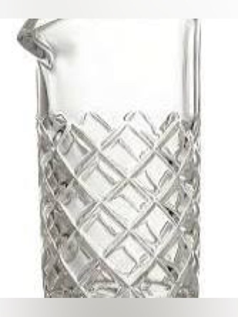 Elegant 
NEW BHG Sylvan Clear Diamond Cut Glass Cocktail Pitcher 30oz